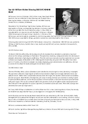 A preview of a PDF biography for Blessing, William Walter